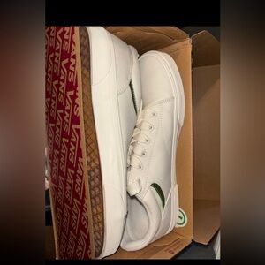 Vans Classic White with Green Detail Sneakers